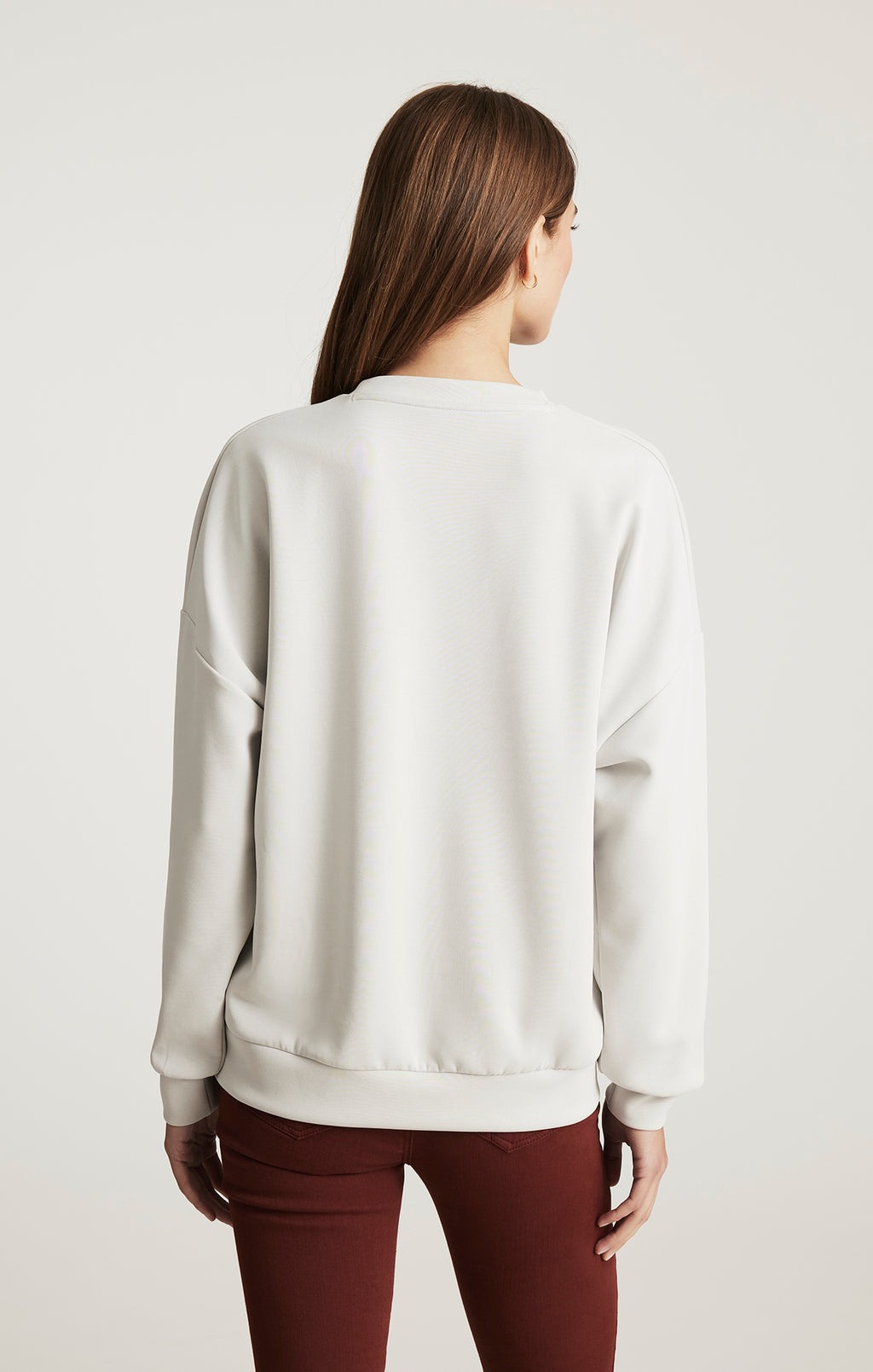 LUXE TOUCH TENCEL™ SWEATSHIRT IN GRAY VIOLET - Mavi Jeans