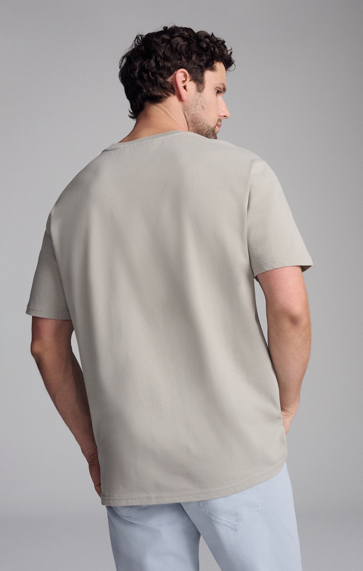 SHORT SLEEVE CREW NECK T-SHIRT IN PALOMA - Mavi Jeans