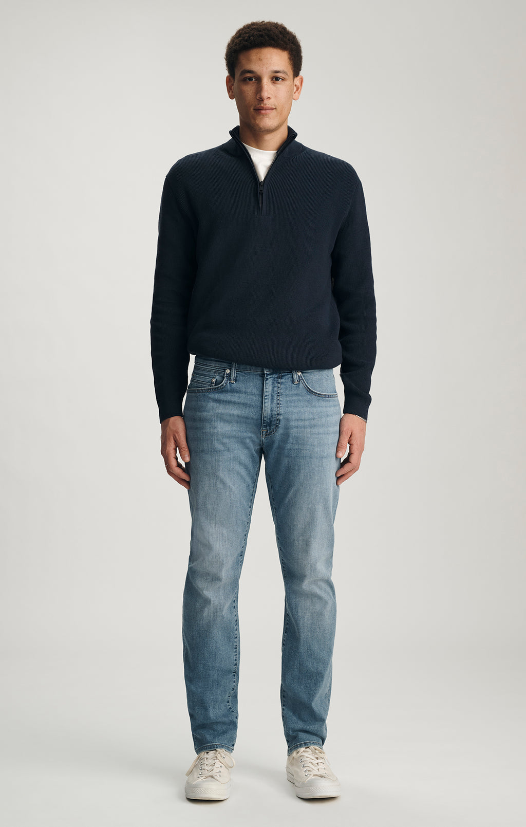 MARCUS SLIM STRAIGHT LEG IN MID BRUSHED ORGANIC VINTAGE - Mavi Jeans