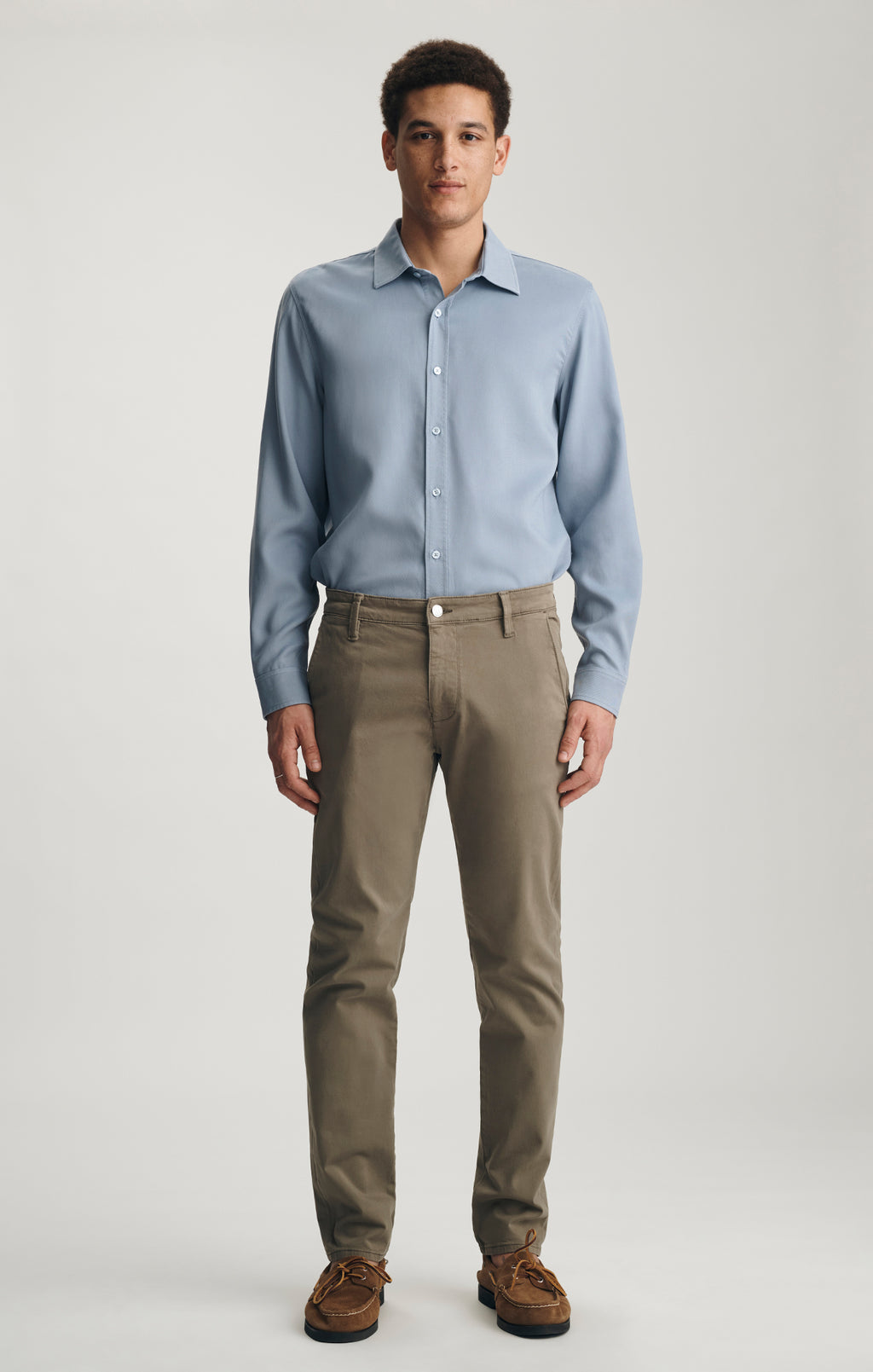 MILTON SLIM STRAIGHT CHINO IN OIL GREEN TWILL - Mavi Jeans