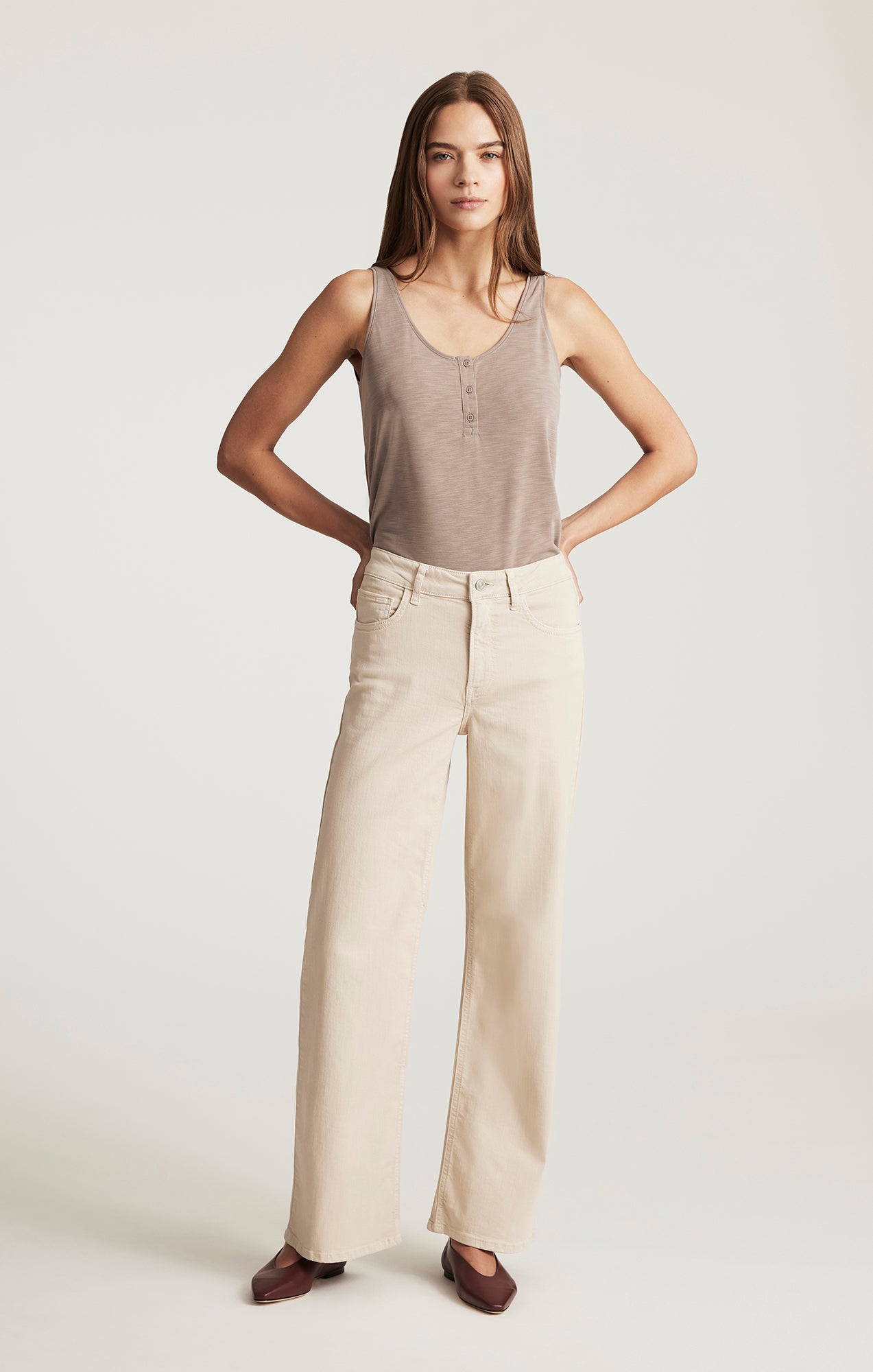 ALENA WIDE LEG IN CHAMPAGNE FLEX BLUE - Mavi Jeans