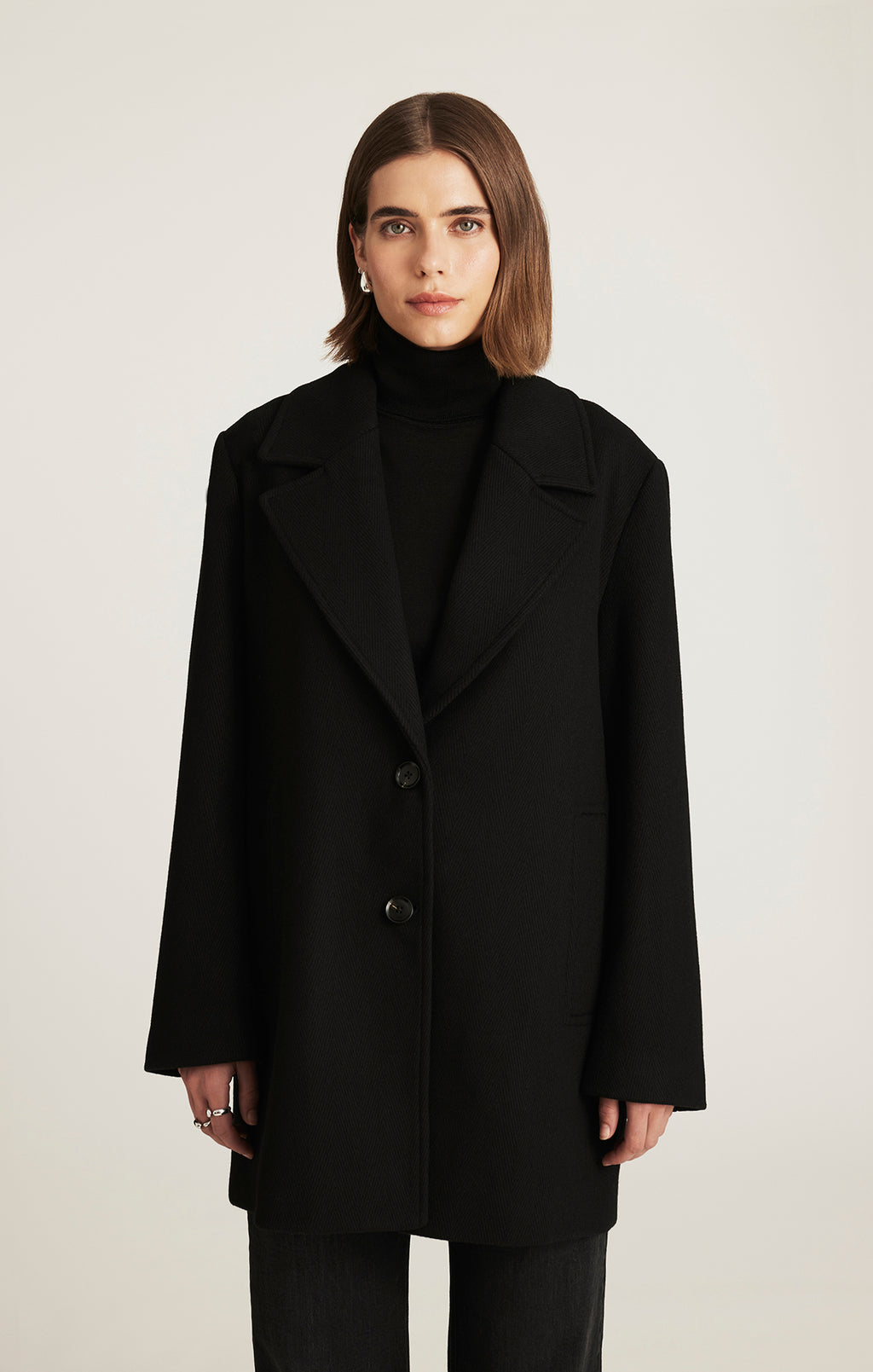 EDITION PEACOAT IN BLACK - Mavi Jeans