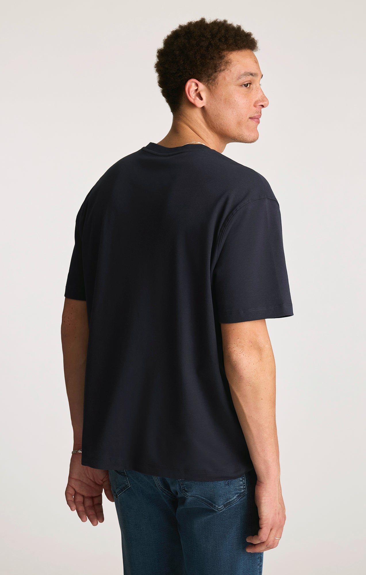 INTERLOCK CREW NECK T-SHIRT IN NIGHT SKY - Mavi Jeans