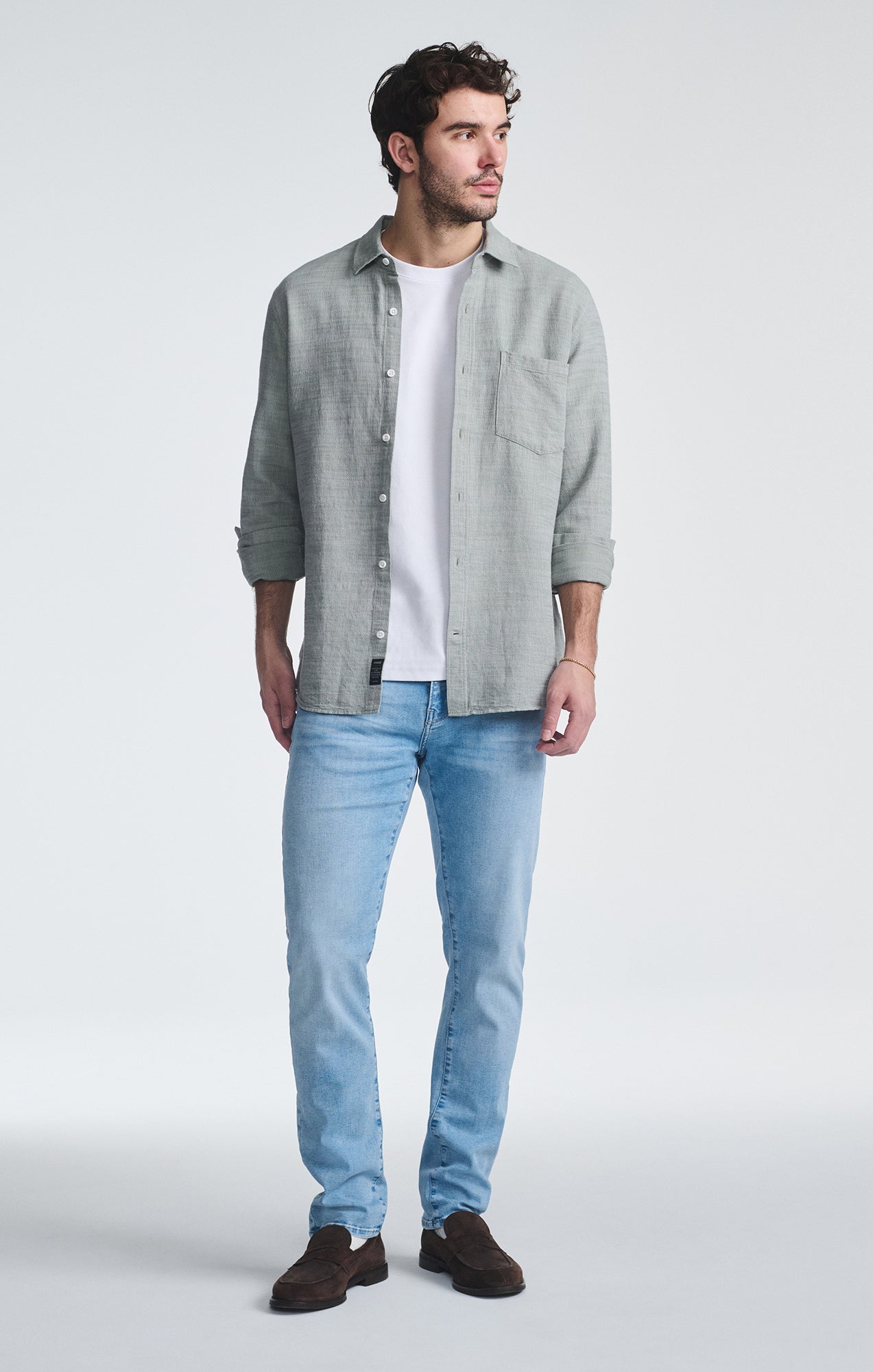 MARCUS SLIM STRAIGHT LEG IN AQUA BLUE FEATHER BLUE - Mavi Jeans