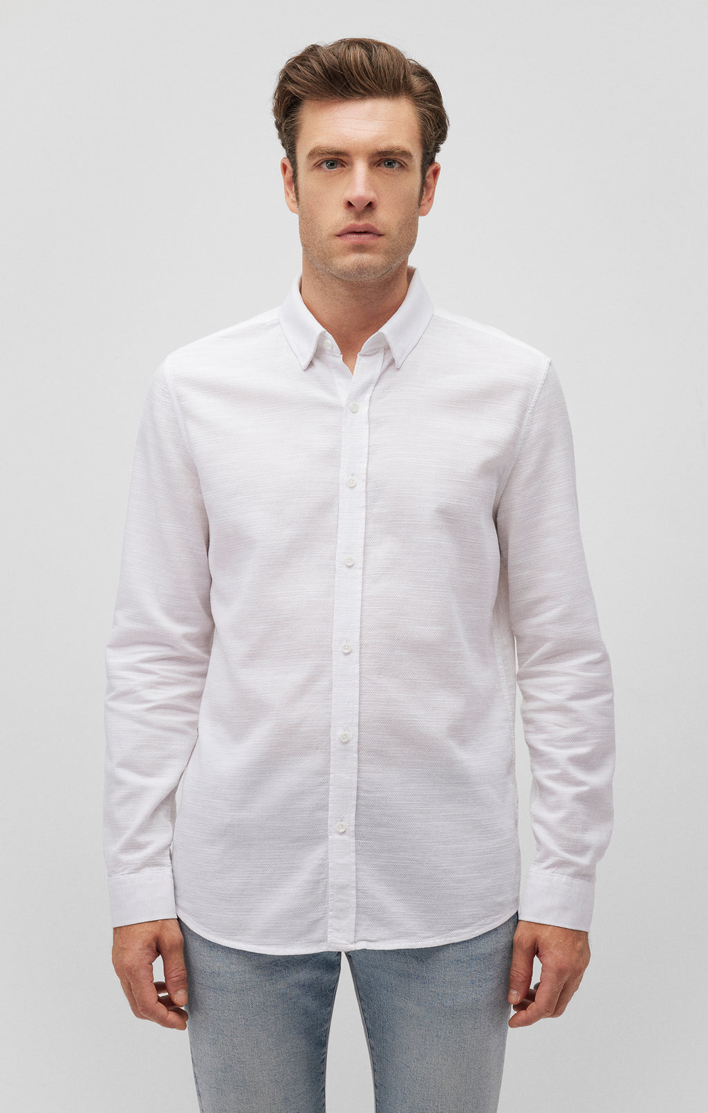 KEN BUTTON-UP SHIRT IN ANTIQUE WHITE - Mavi Jeans