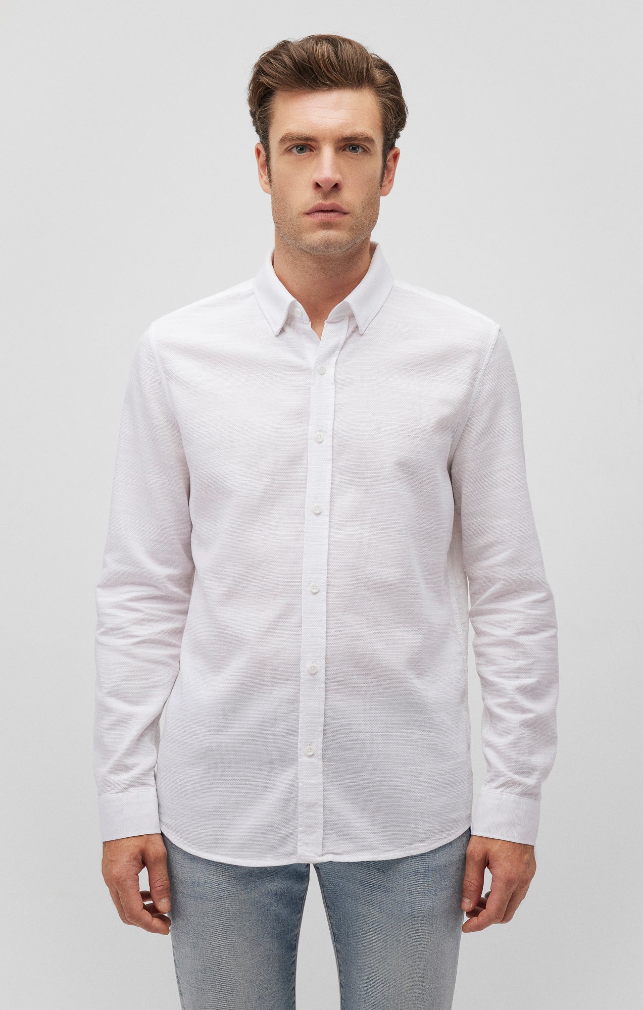 KEN BUTTON-UP SHIRT IN ANTIQUE WHITE - Mavi Jeans