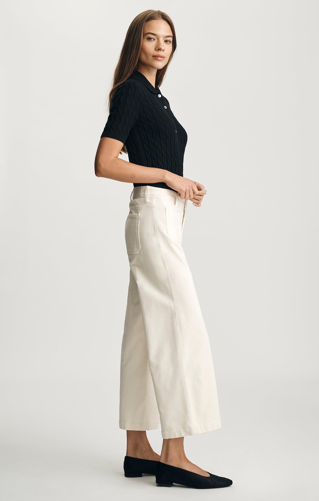 PALOMA MARINE WIDE LEG IN WHITE CORD - Mavi Jeans