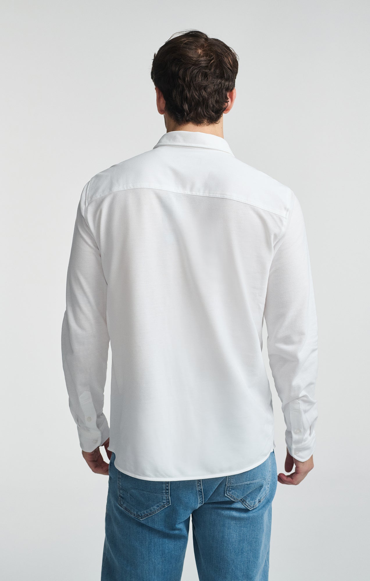 LONG SLEEVE BUTTON-UP SHIRT IN WHITE - Mavi Jeans