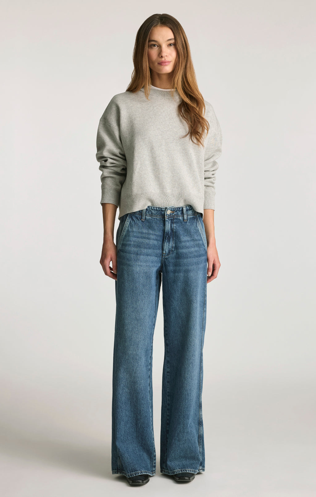 SIENA CHINO WIDE LEG IN DARK SHADED WELL BLUE - Mavi Jeans