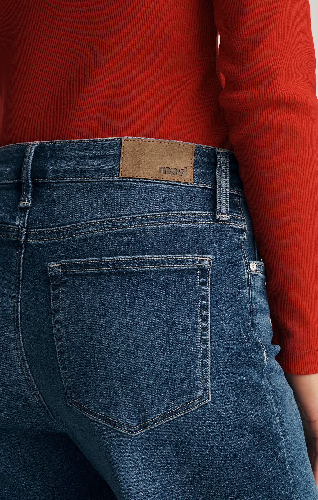 PALOMA WIDE LEG IN DARK BRUSHED FEATHER LUXE - Mavi Jeans