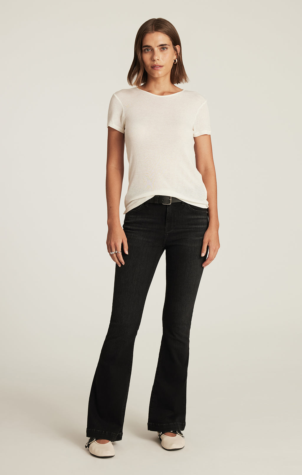 EDITION CAP SLEEVE T-SHIRT IN MARSHMALLOW - Mavi Jeans