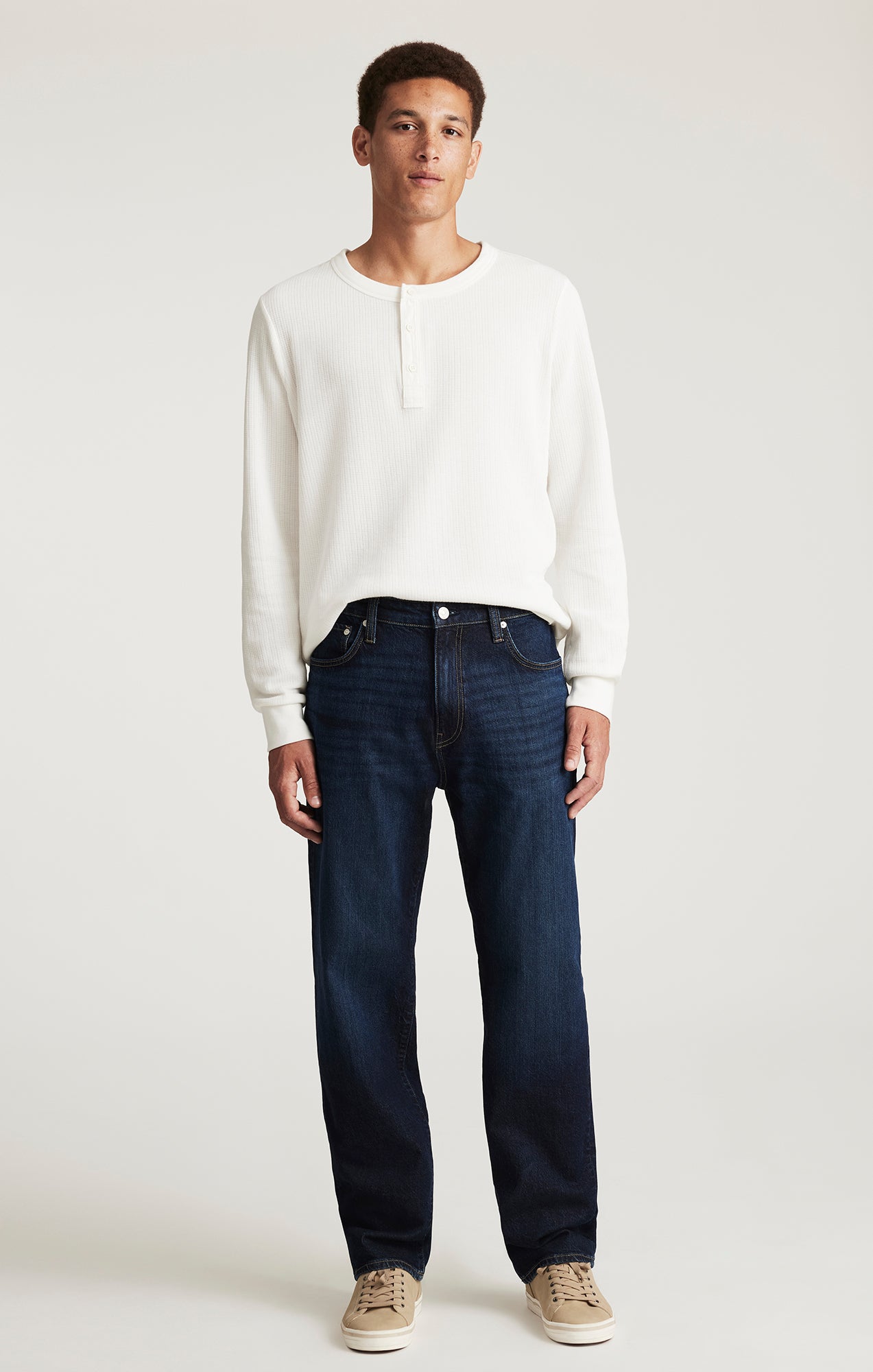 MARCEL LOOSE STRAIGHT LEG IN DEEP BRUSHED CLASSIC BLUE - Mavi Jeans