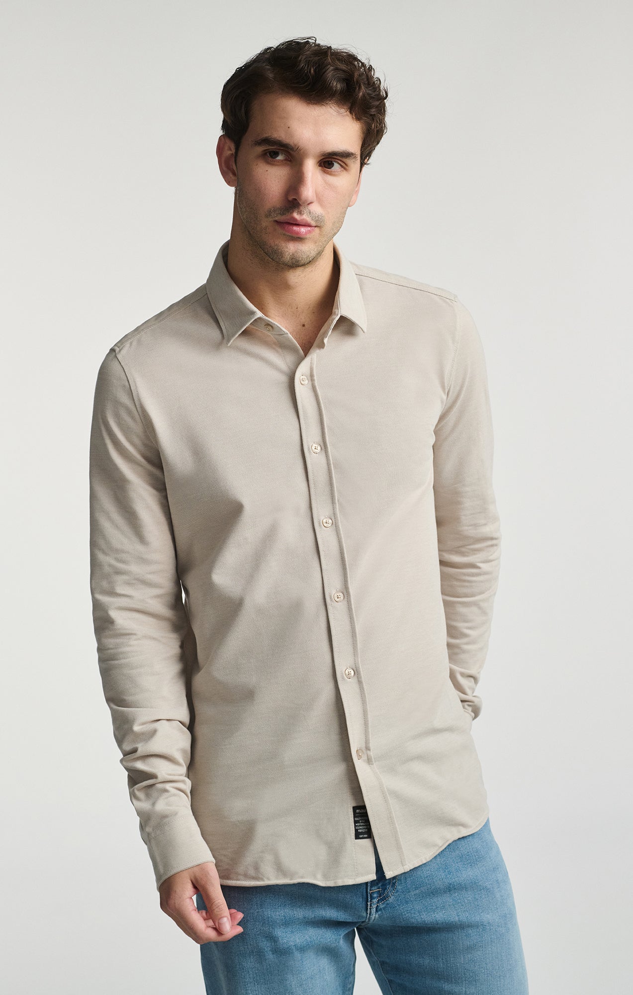 LONG SLEEVE BUTTON-UP SHIRT IN SILVER LINING - Mavi Jeans