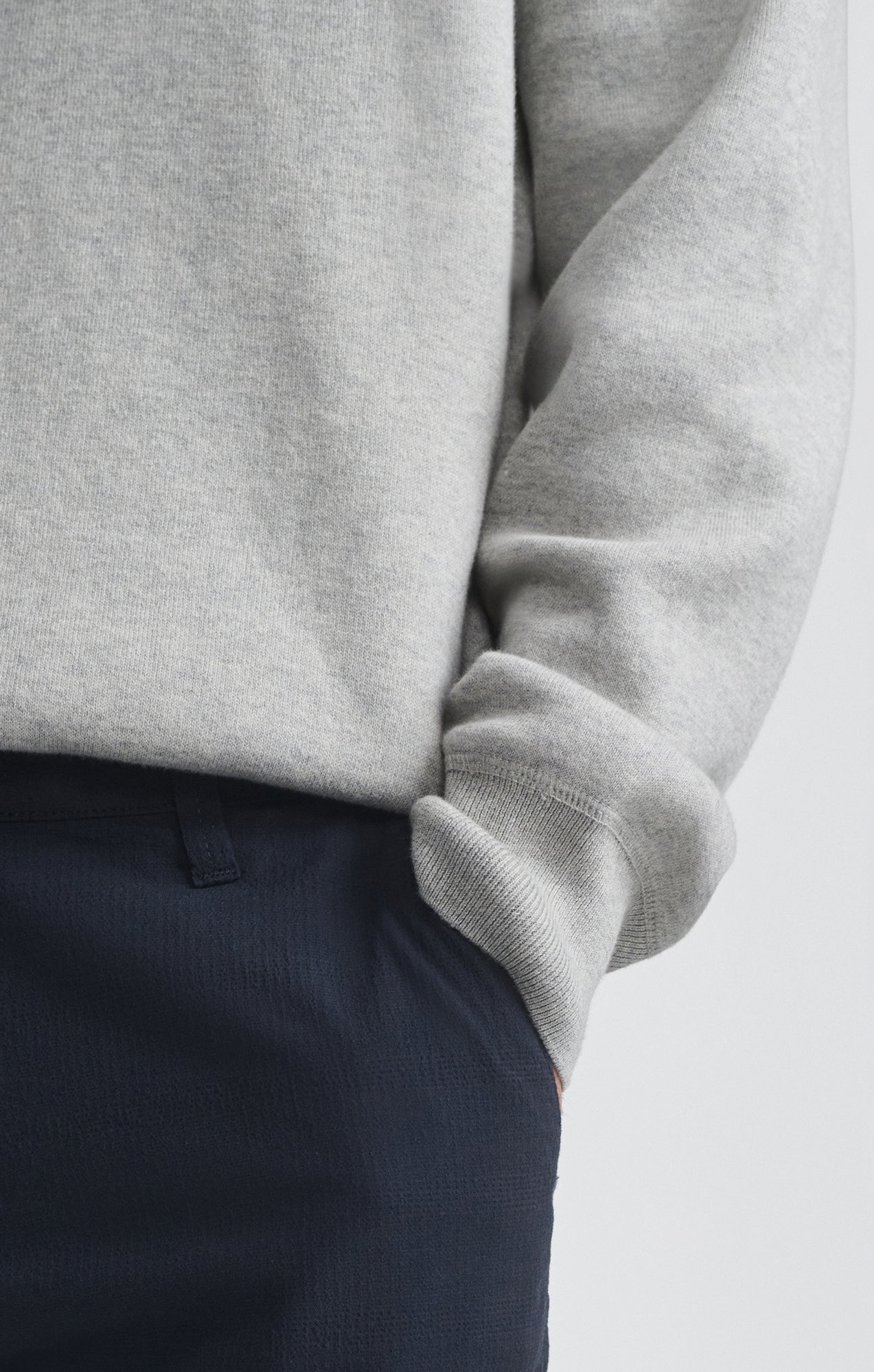 SWEATSHIRT IN LIGHT GREY MELANGE - Mavi Jeans