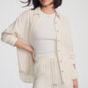 DOUBLE FACE LONG SLEEVE SHIRT IN GREY STRIPE - Mavi Jeans