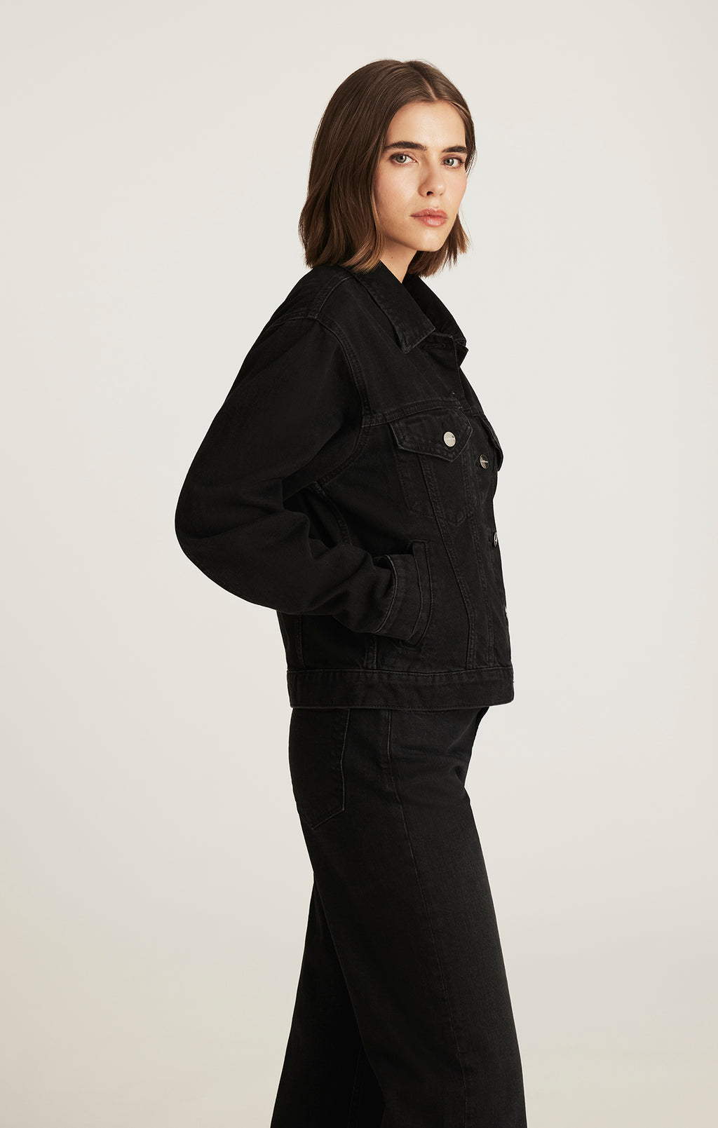 RUBY DENIM JACKET IN DARK SMOKE ICON - Mavi Jeans