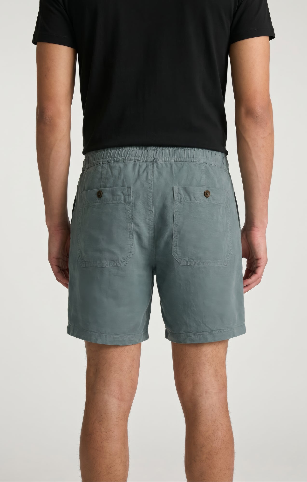 DAXON SHORTS IN TEAL LINEN - Mavi Jeans
