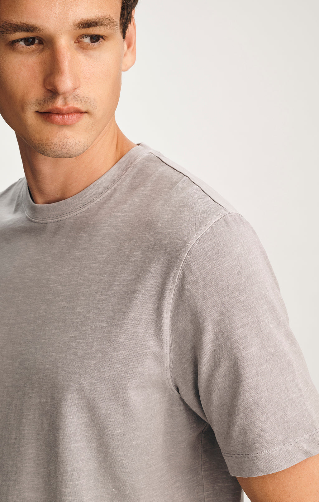 SOFT SLUB CREW NECK T-SHIRT IN ALLOY - Mavi Jeans