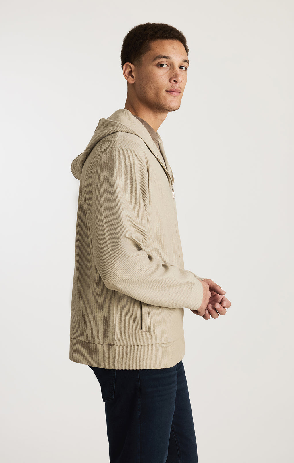 EDITION FULL ZIP HOODIE IN LONDON FOG - Mavi Jeans