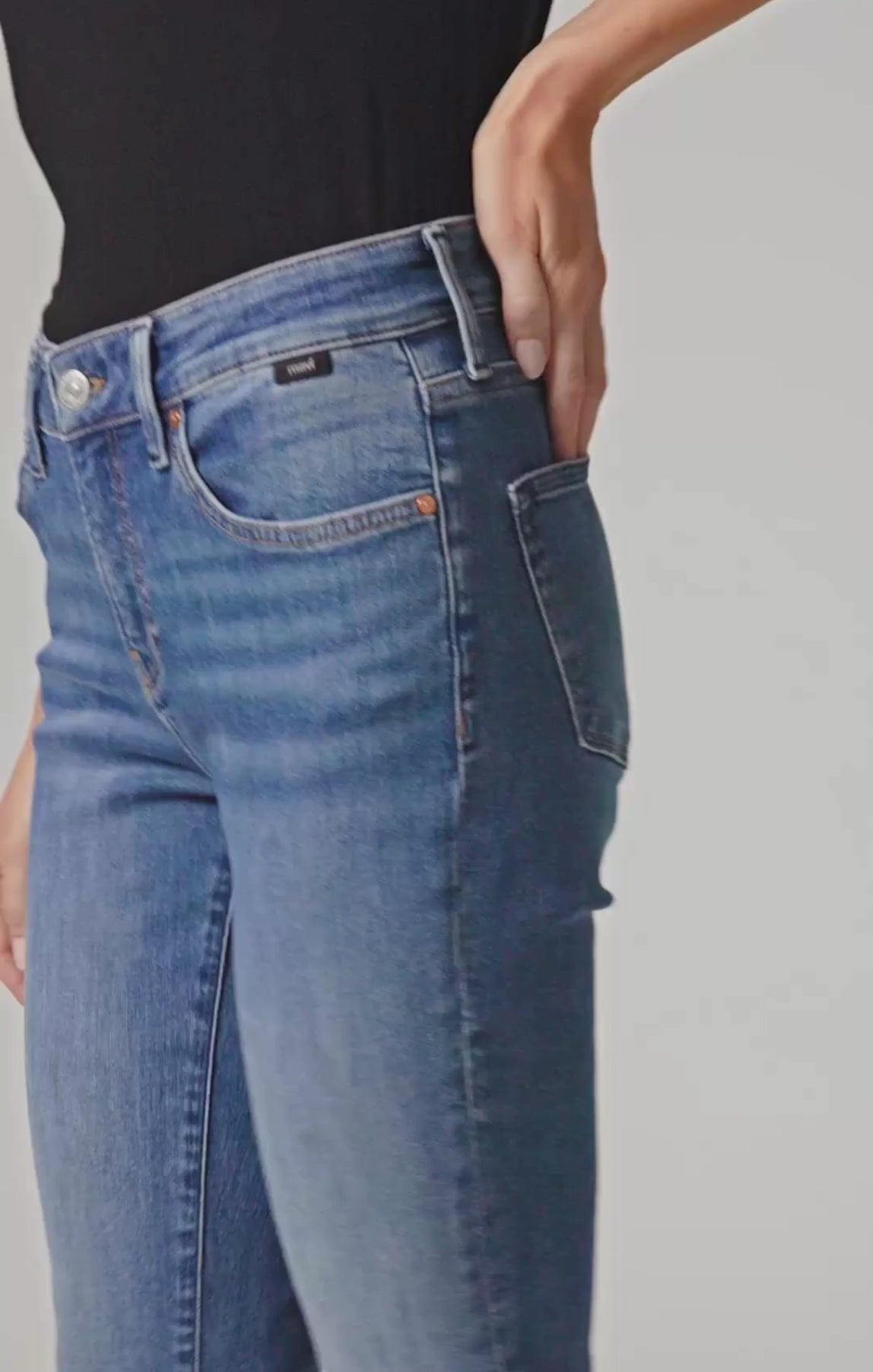 MOLLY BOOTCUT IN MID BRUSHED FLEX BLUE - Mavi Jeans
