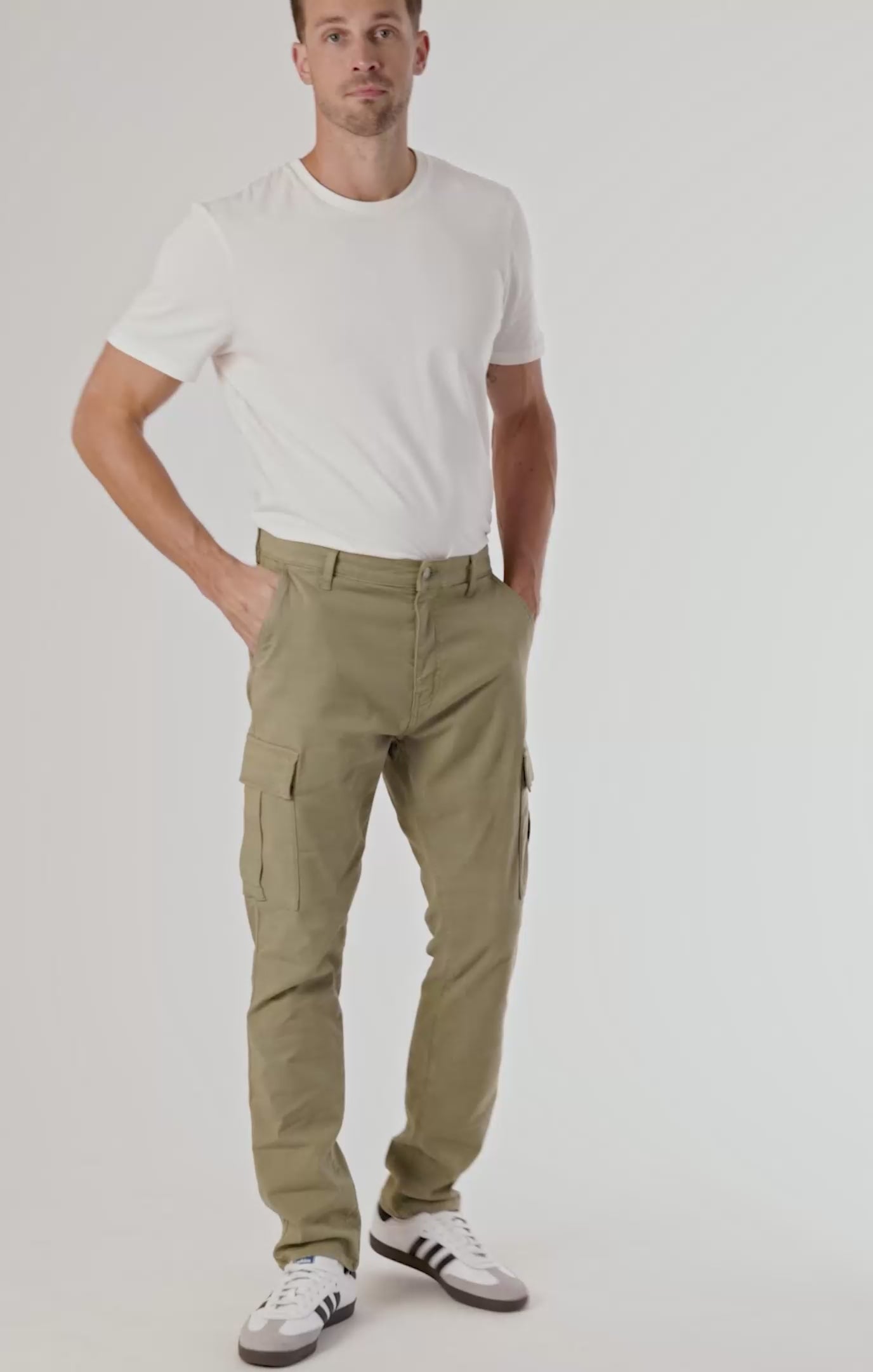 SAM SLIM STRAIGHT CARGO IN DEEP GREEN LUXE TWILL - Mavi Jeans