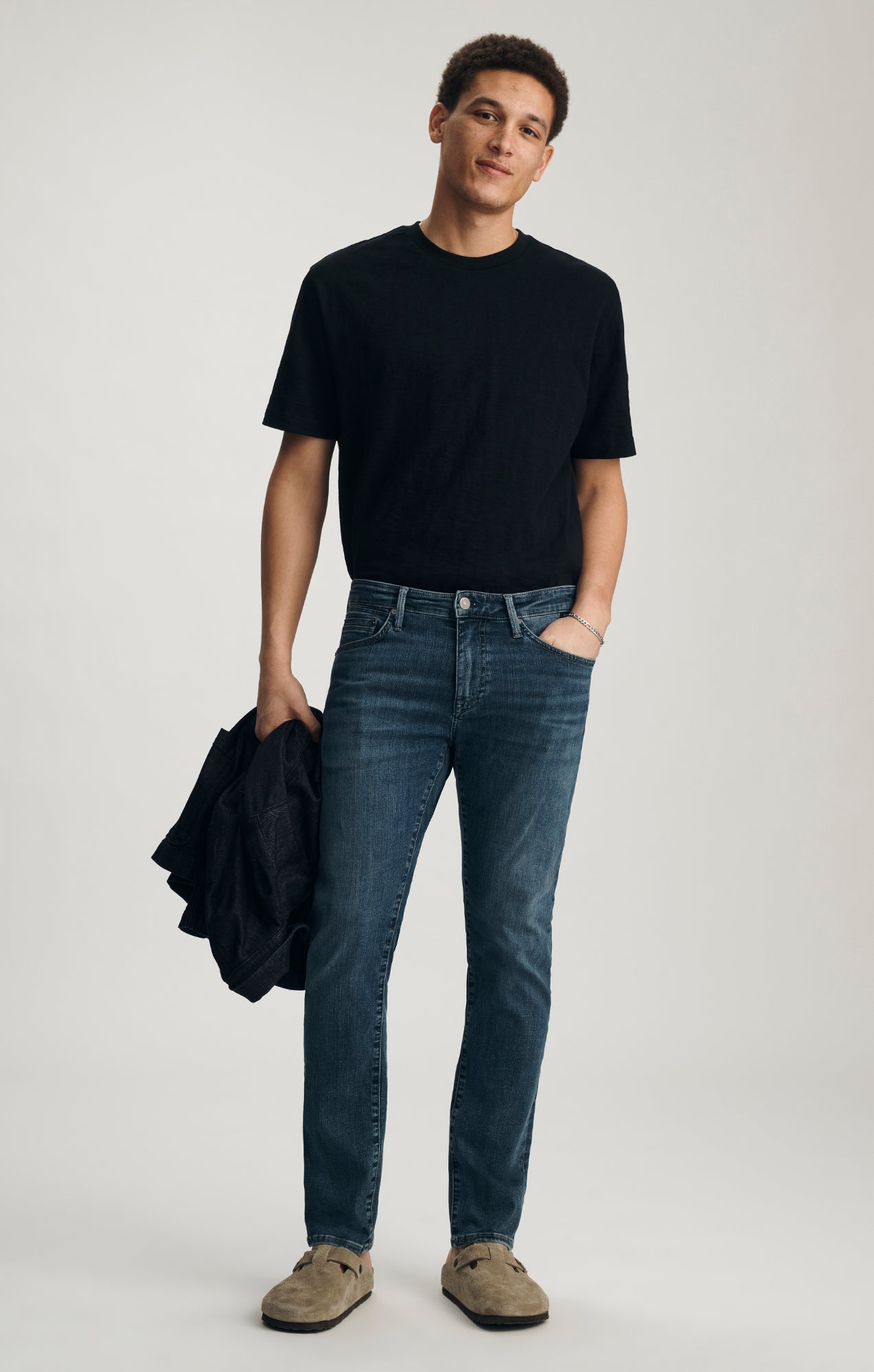 JAKE SLIM LEG IN DARK USED ORGANIC VINTAGE - Mavi Jeans