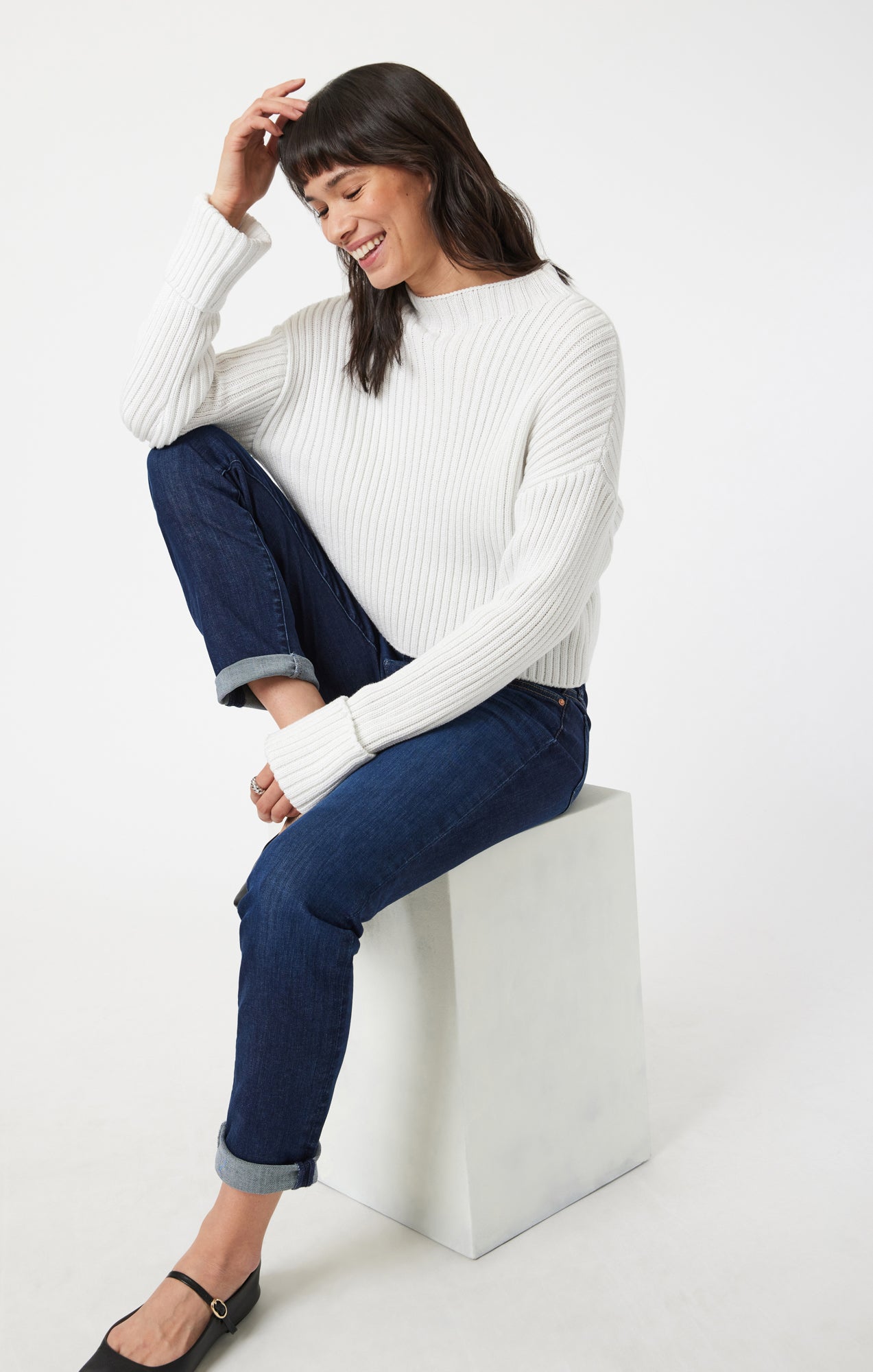 EMMA SLIM BOYFRIEND IN DEEP FLEX BLUE - Mavi Jeans