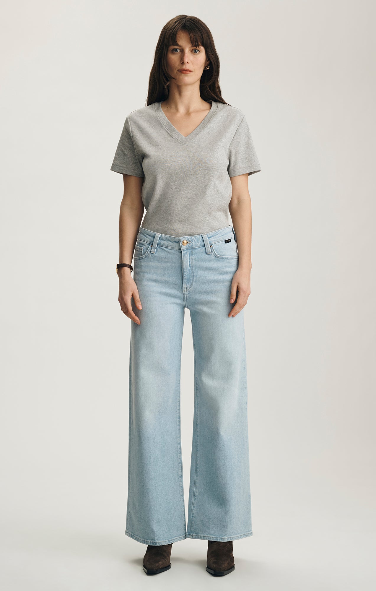 PALOMA WIDE LEG IN LIGHT BRUSHED GOLD PREMIUM - Mavi Jeans