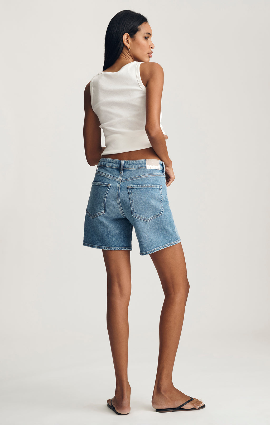 HEIDI LONG SHORTS IN LIGHT BRUSHED CLASSIC BLUE - Mavi Jeans