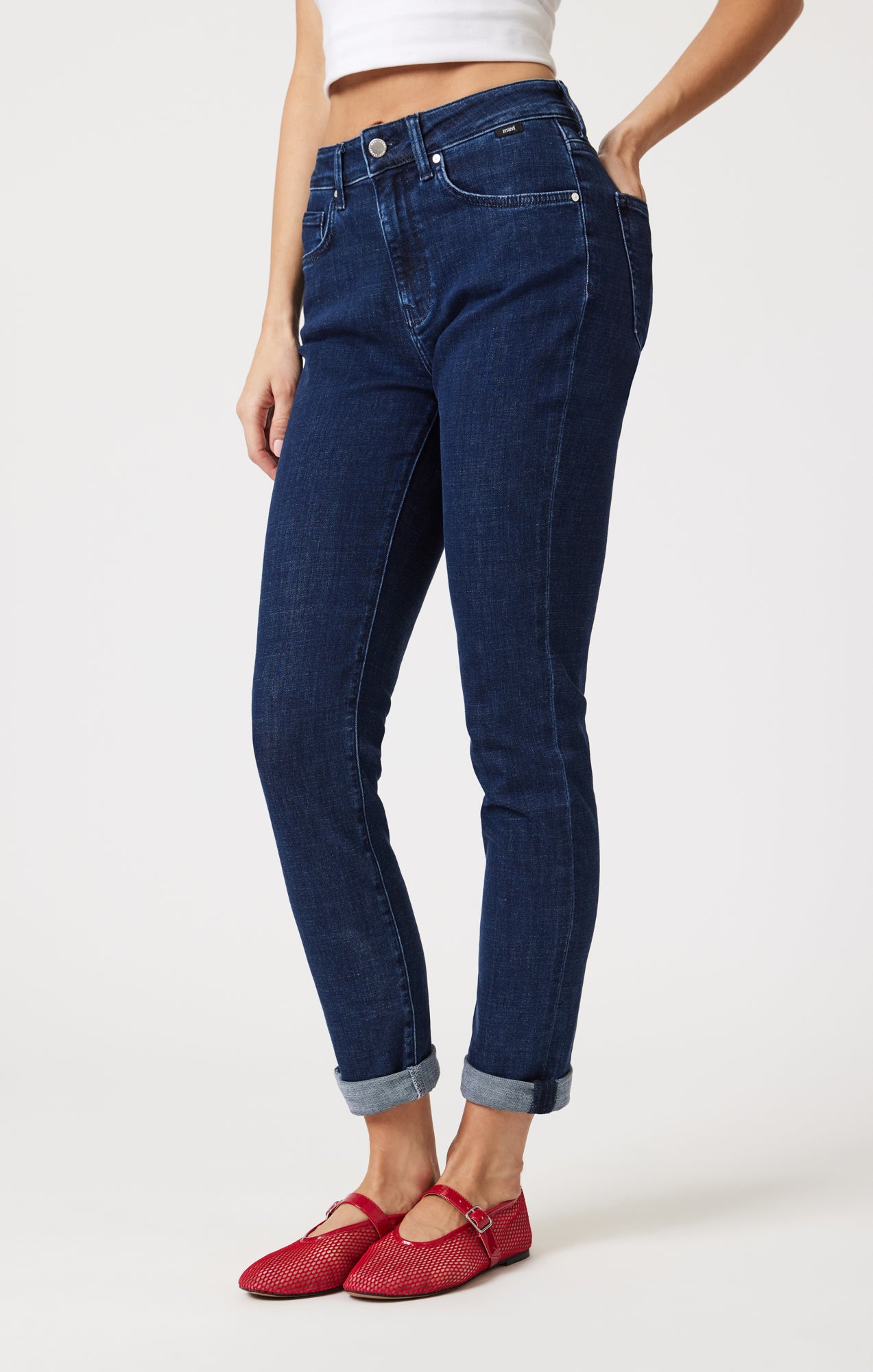KATHLEEN SLIM BOYFRIEND IN DEEP BLUE FEATHER BLUE - Mavi Jeans