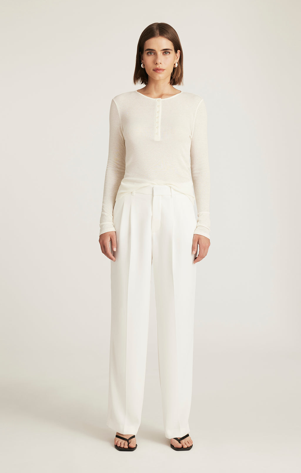 EDITION STRAIGHT LEG PANTS IN COCONUT MILK - Mavi Jeans