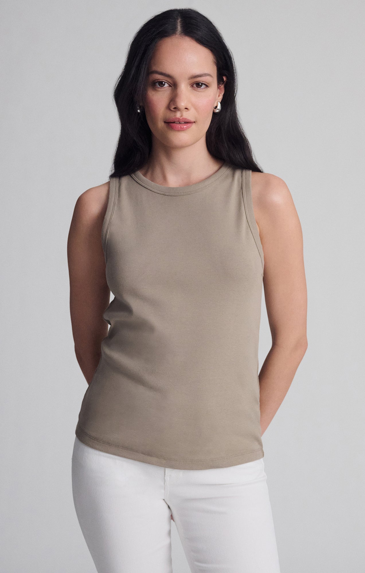 CONTOUR TANK TOP IN ROASTED CASHEW - Mavi Jeans