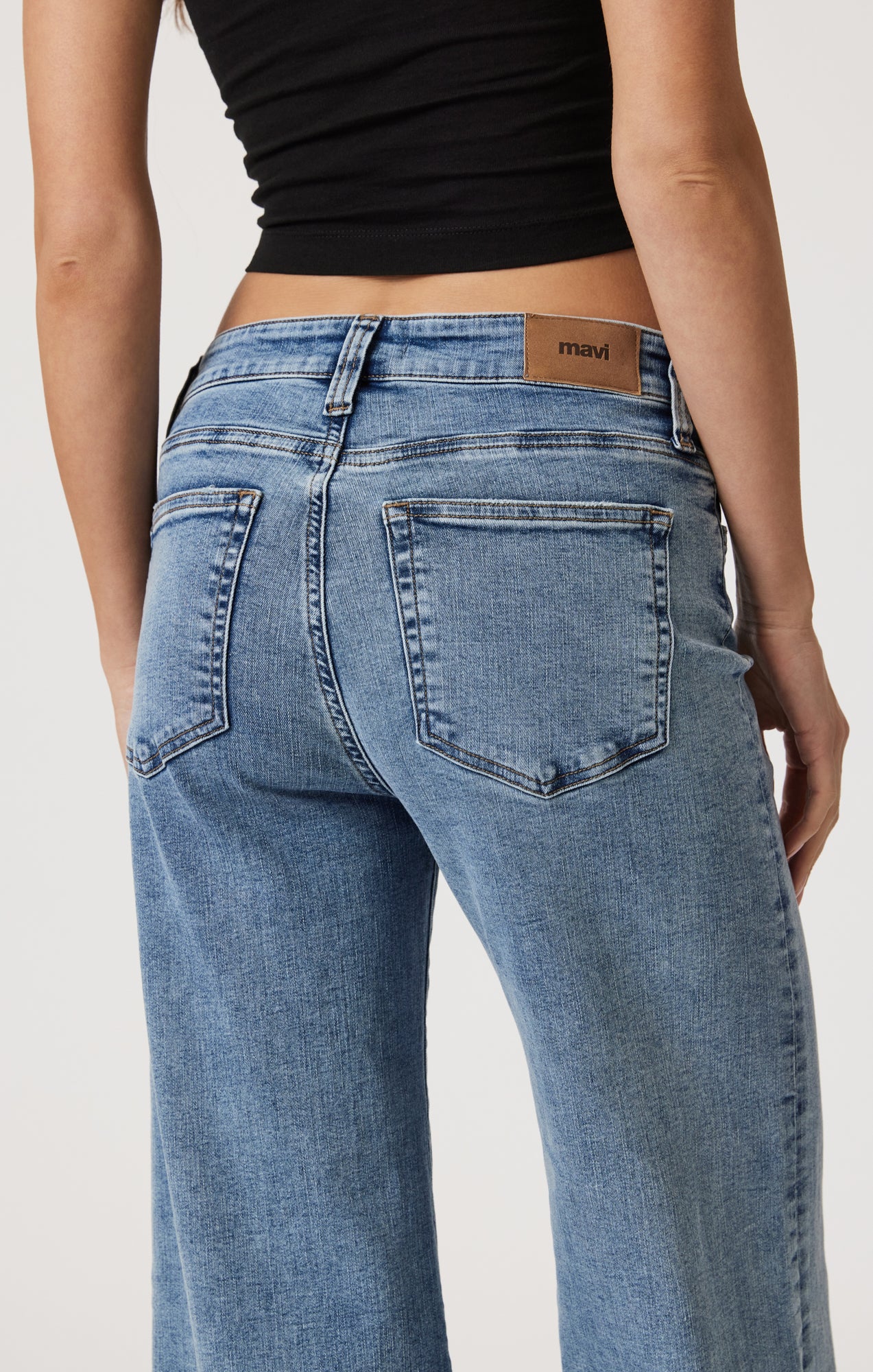 PALOMA WIDE LEG IN LIGHT BRUSHED TRIBECA - Mavi Jeans