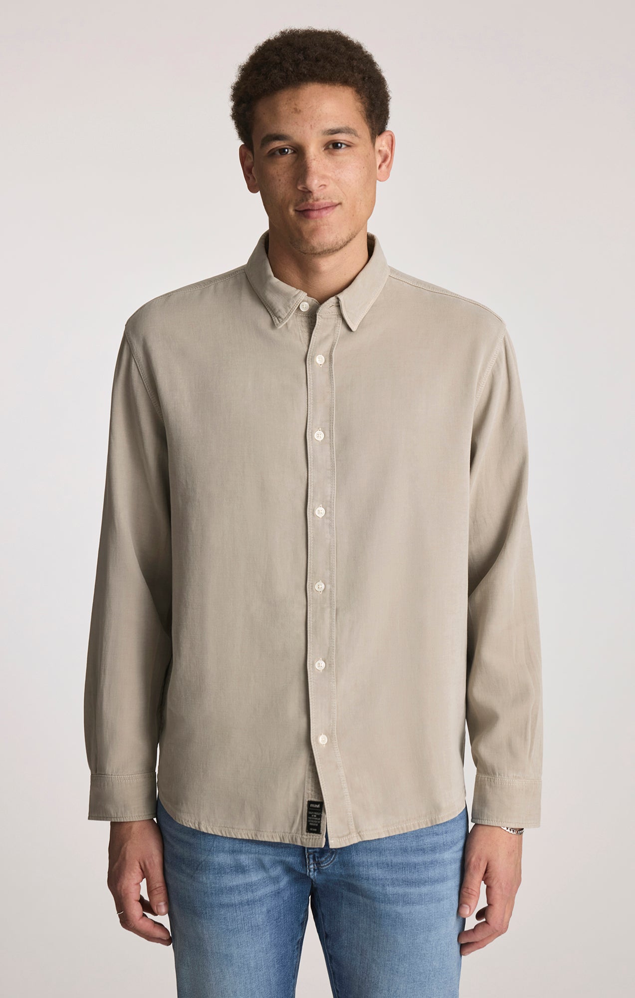 TENCEL BUTTON-UP SHIRT IN ELM - Mavi Jeans