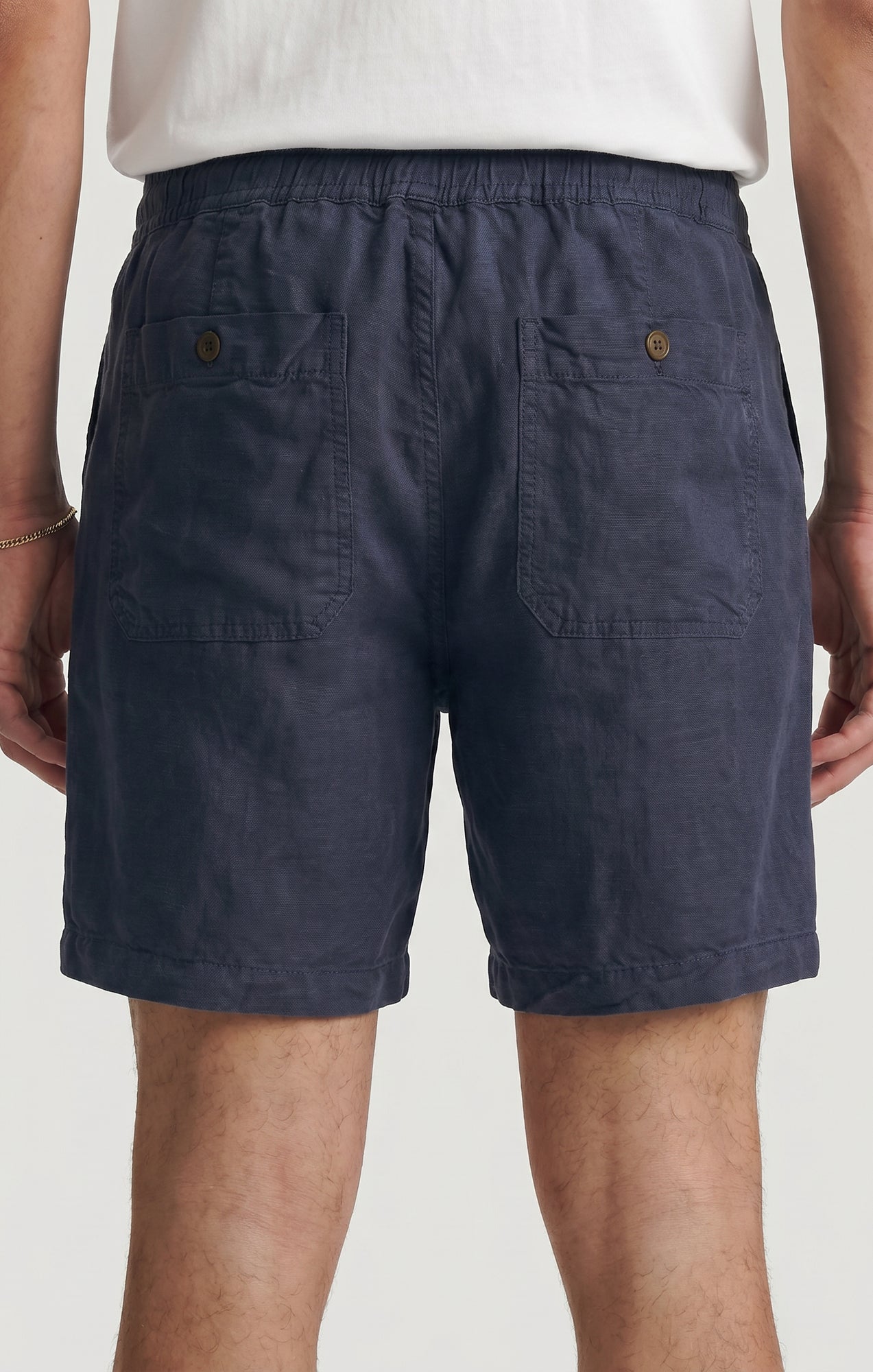 DAXON SHORTS IN NAVY LINEN - Mavi Jeans