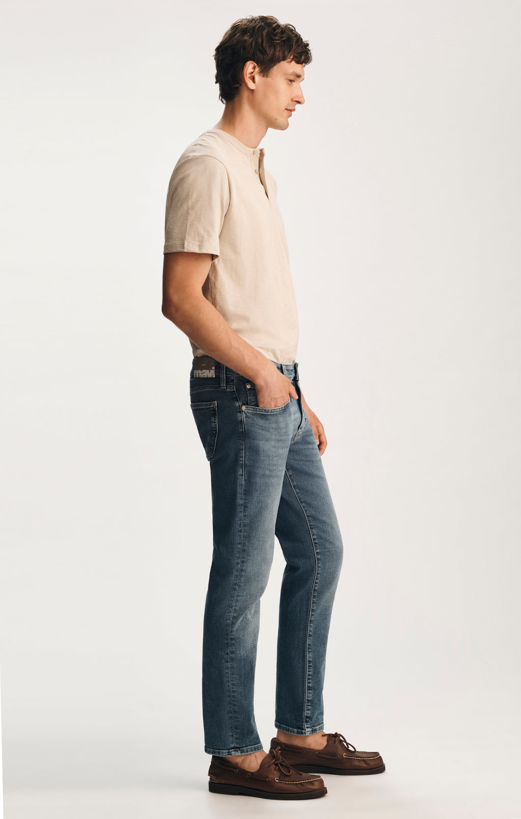 JAKE SLIM LEG JEANS IN DARK USED BRUSHED CLASSIC VINTAGE - Mavi Jeans