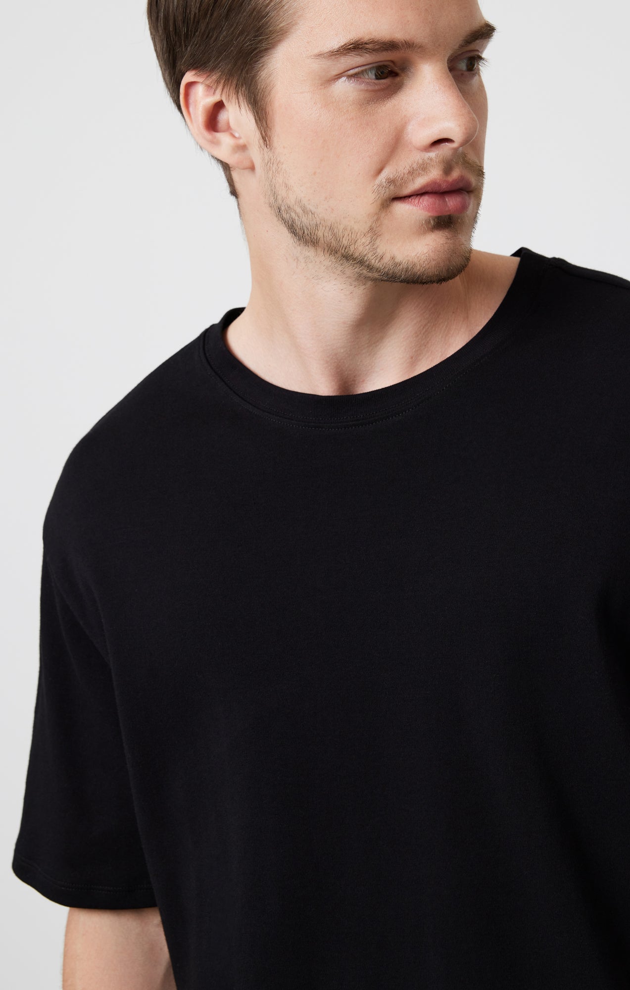 DROP SHOULDER T-SHIRT IN BLACK - Mavi Jeans