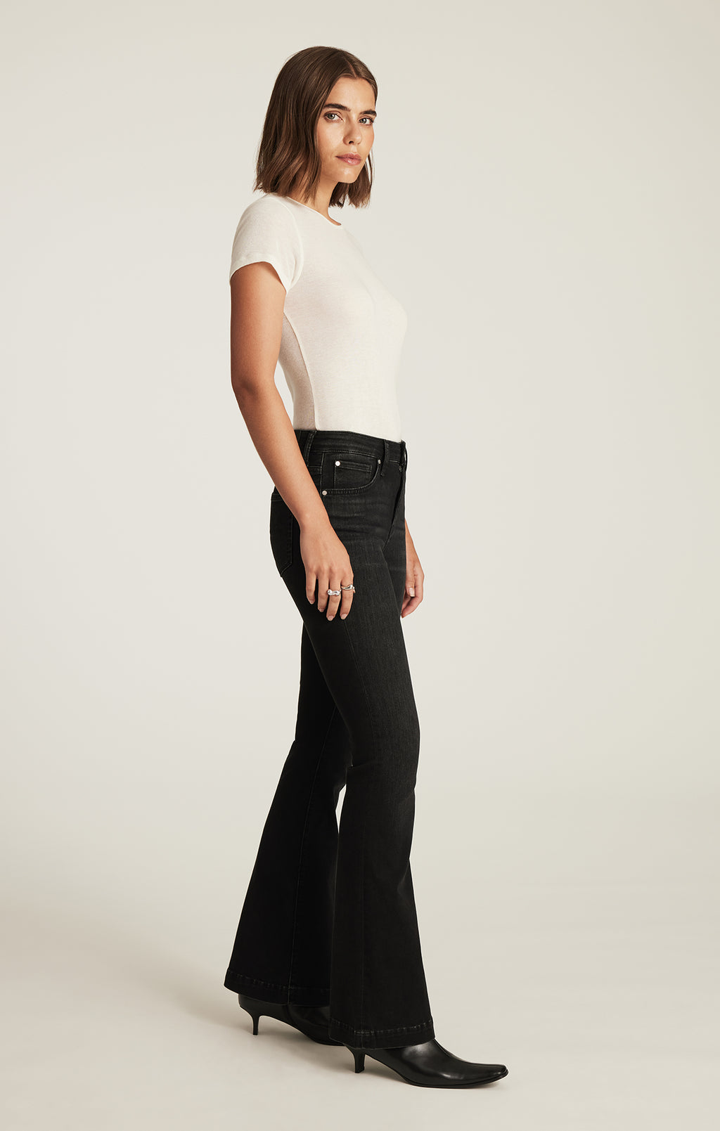 SYDNEY FLARE IN DARK SMOKE FEATHER BLUE - Mavi Jeans