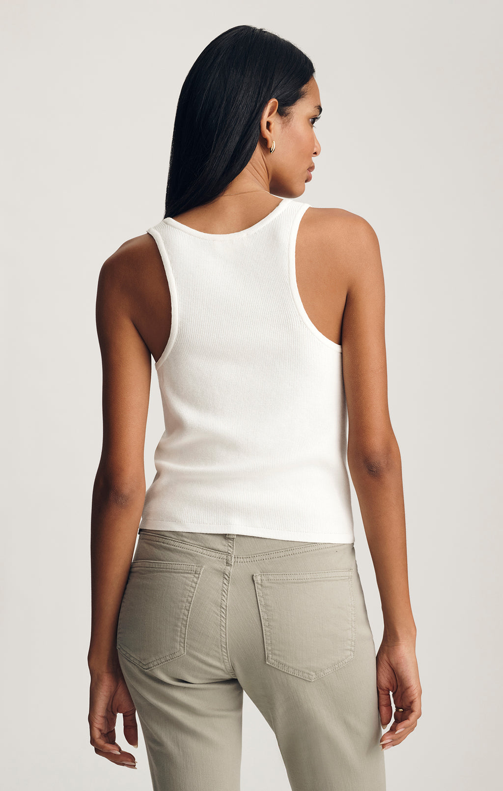 POINTELLE TANK TOP SWEATER IN ANTIQUE WHITE - Mavi Jeans