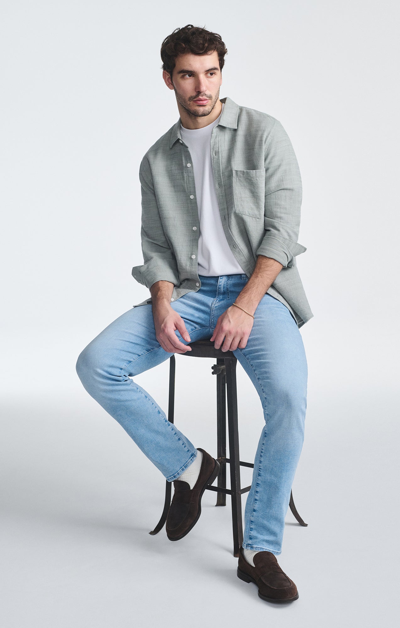MARCUS SLIM STRAIGHT LEG IN AQUA BLUE FEATHER BLUE - Mavi Jeans