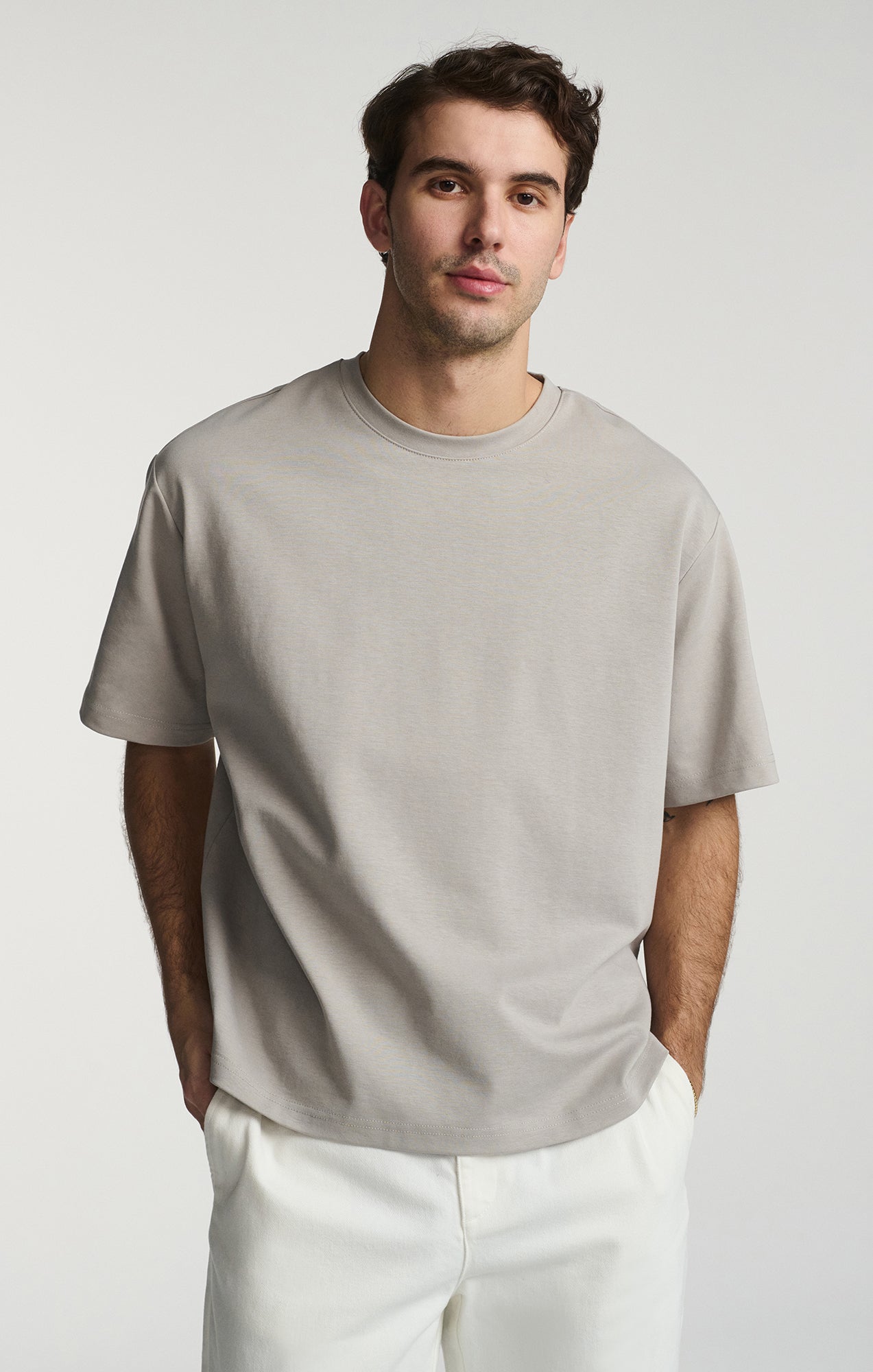 SHORT SLEEVE CREW NECK T-SHIRT IN PALOMA - Mavi Jeans
