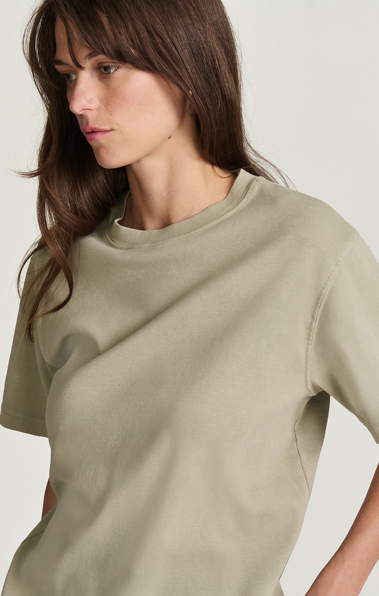 CREW NECK T-SHIRT IN SEAGRASS - Mavi Jeans