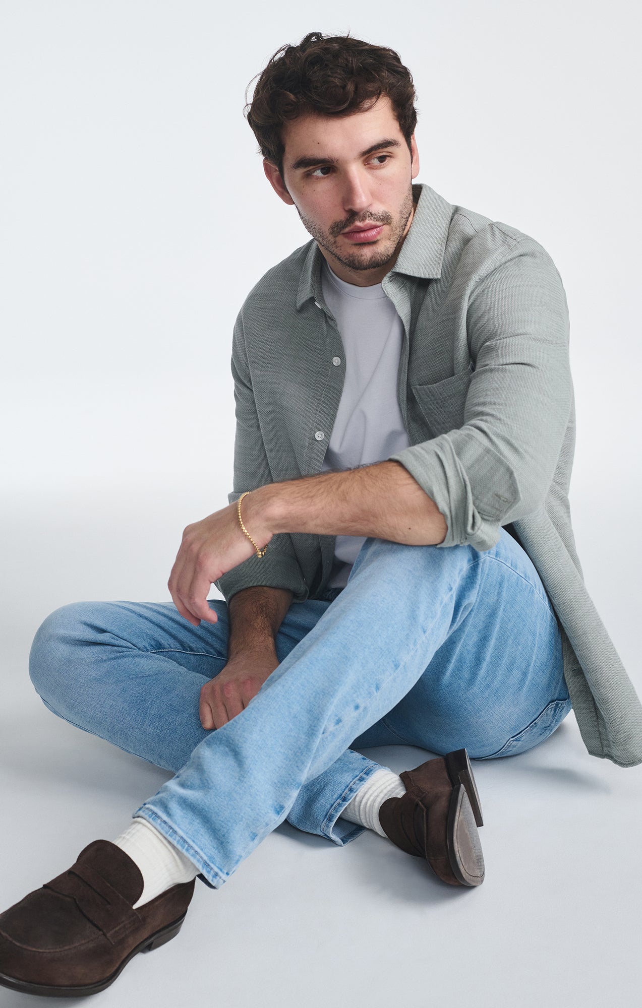 MARCUS SLIM STRAIGHT LEG IN AQUA BLUE FEATHER BLUE - Mavi Jeans