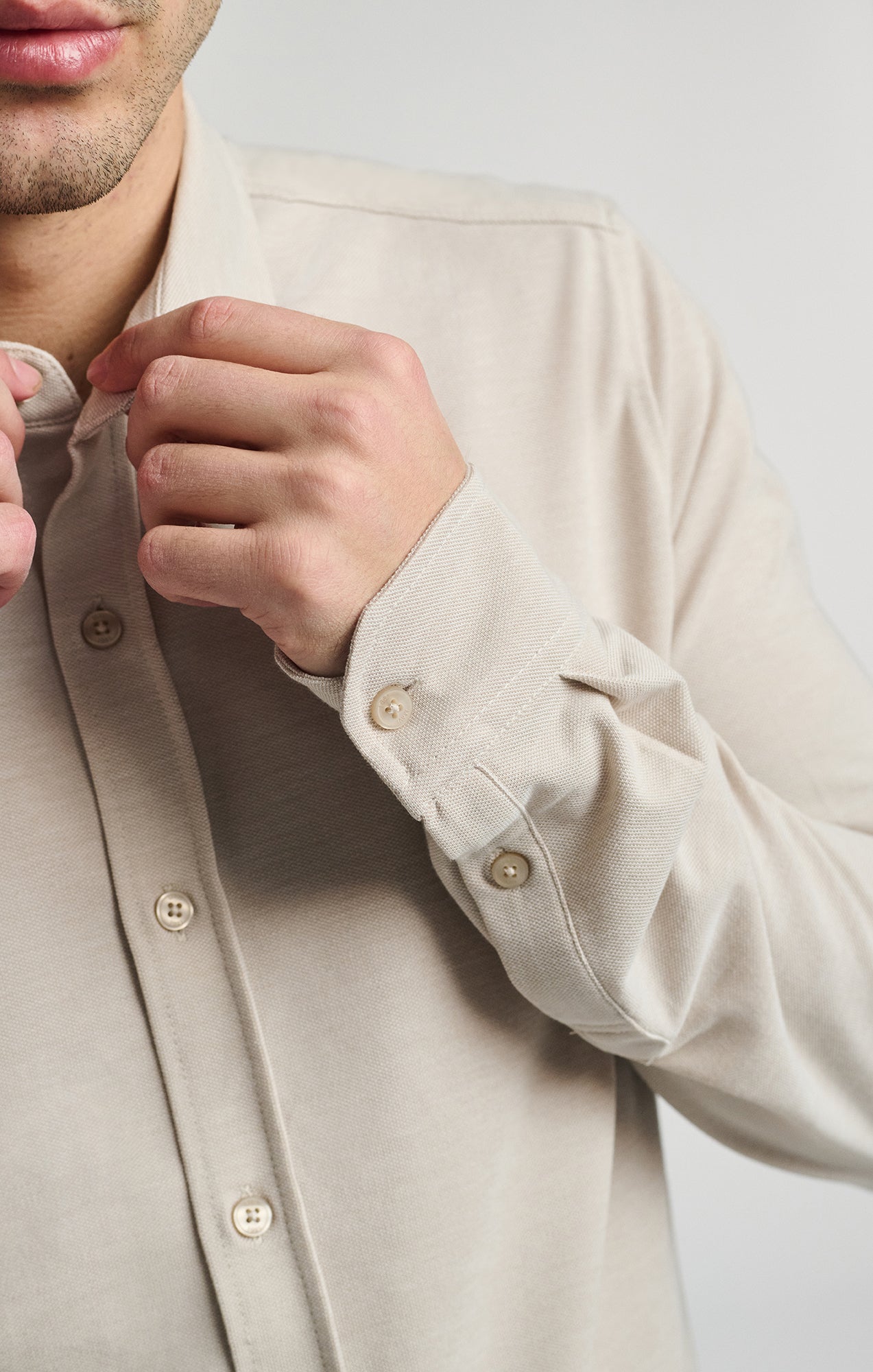 LONG SLEEVE BUTTON-UP SHIRT IN SILVER LINING - Mavi Jeans