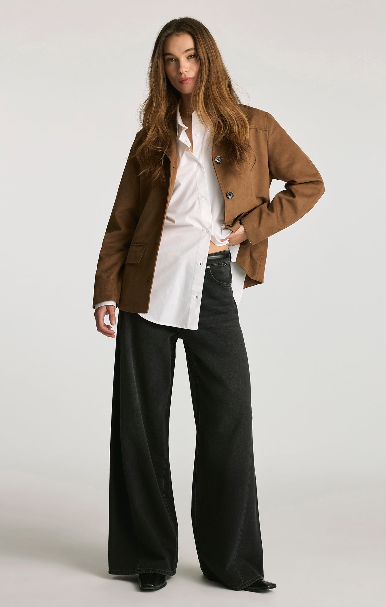 OVERSIZED BUTTON-UP SHIRT IN WHITE - Mavi Jeans