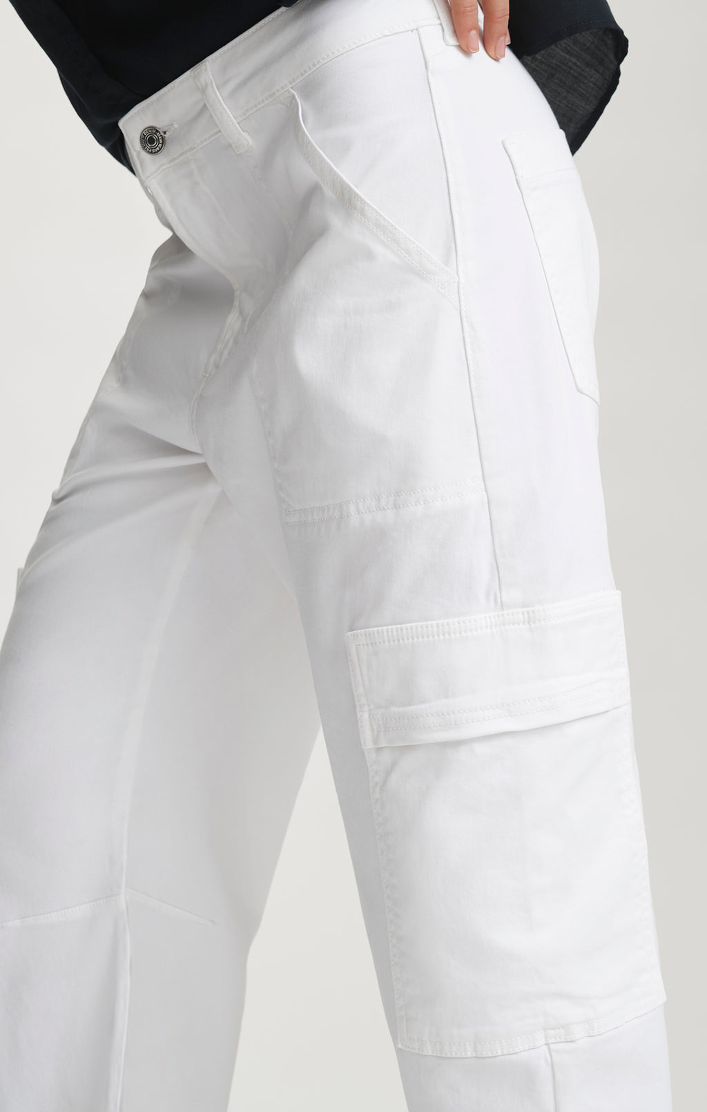 VINNIE BARREL CARGO IN WHITE CASUAL TWILL - Mavi Jeans