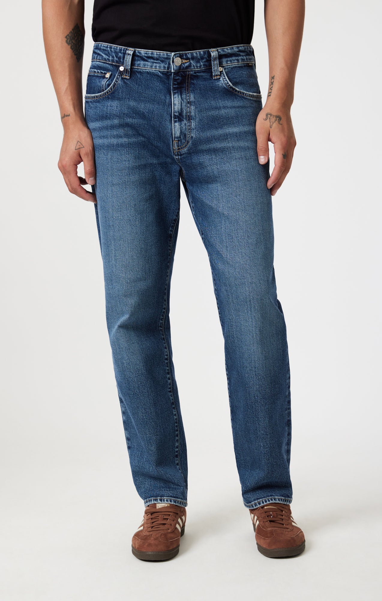 MARCEL LOOSE STRAIGHT LEG IN MID BRUSHED CLASSIC BLUE - Mavi Jeans