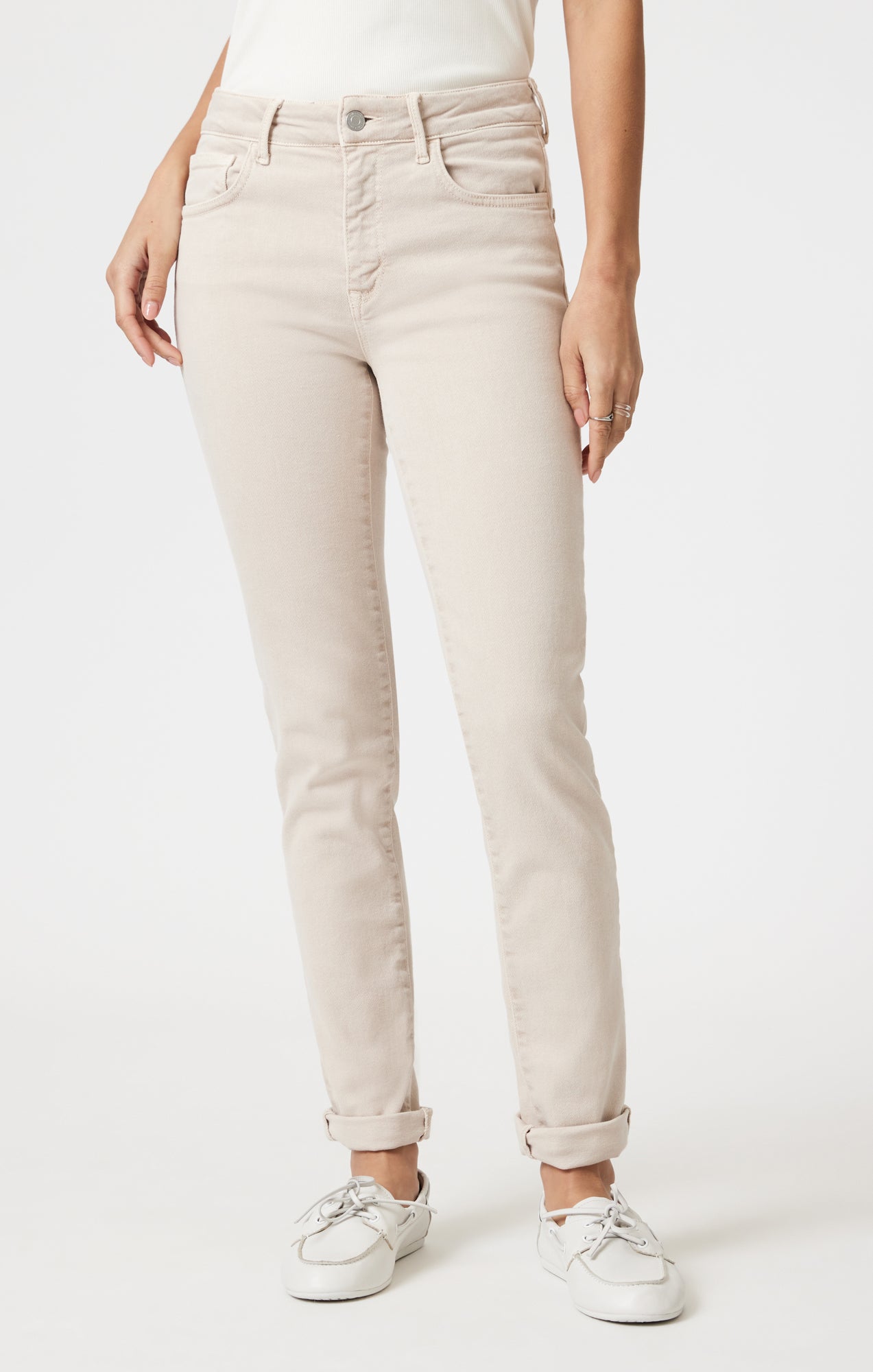 KATHLEEN SLIM BOYFRIEND IN BEIGE FLEX BLUE - Mavi Jeans