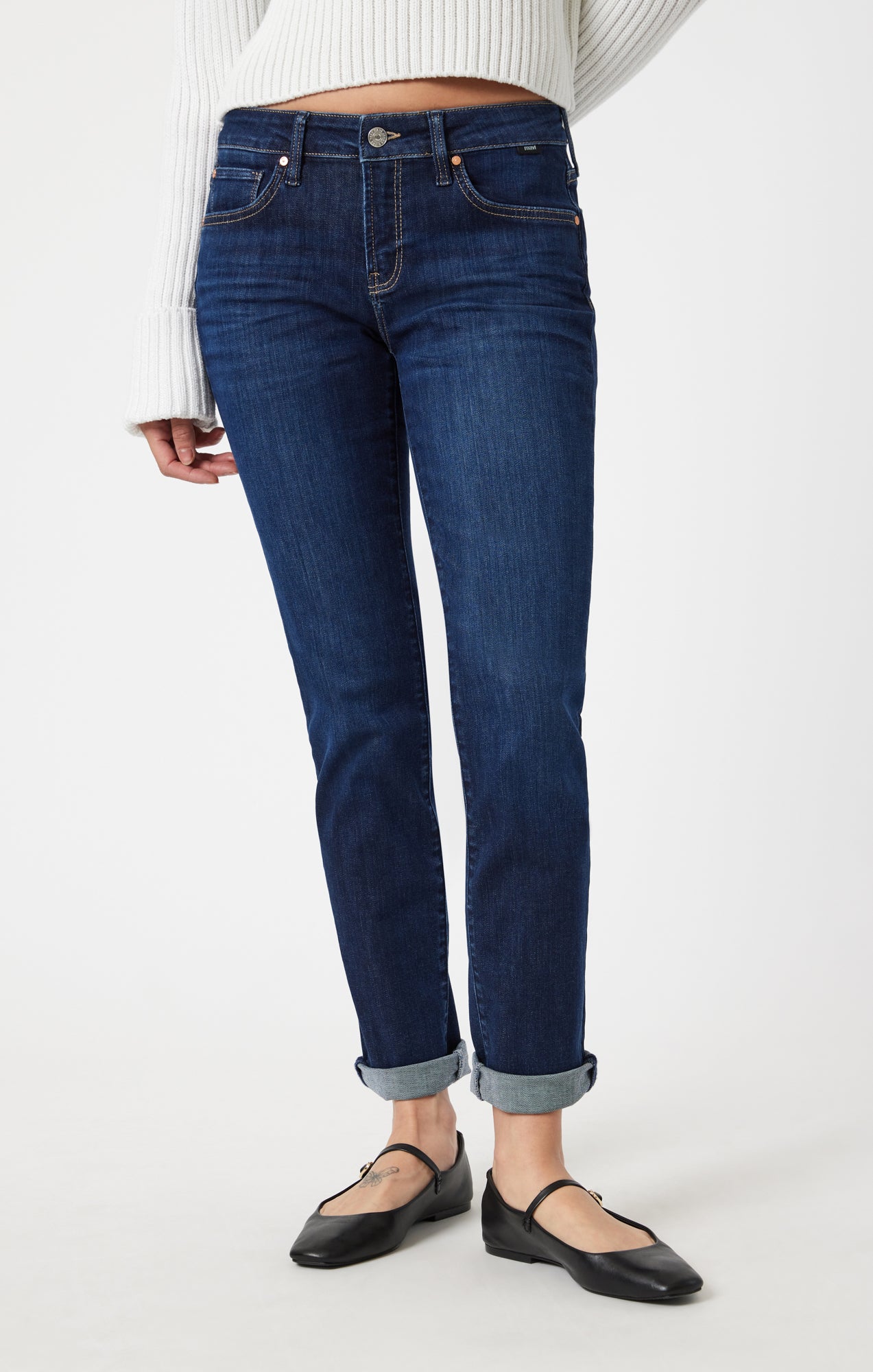 EMMA SLIM BOYFRIEND IN DEEP FLEX BLUE - Mavi Jeans