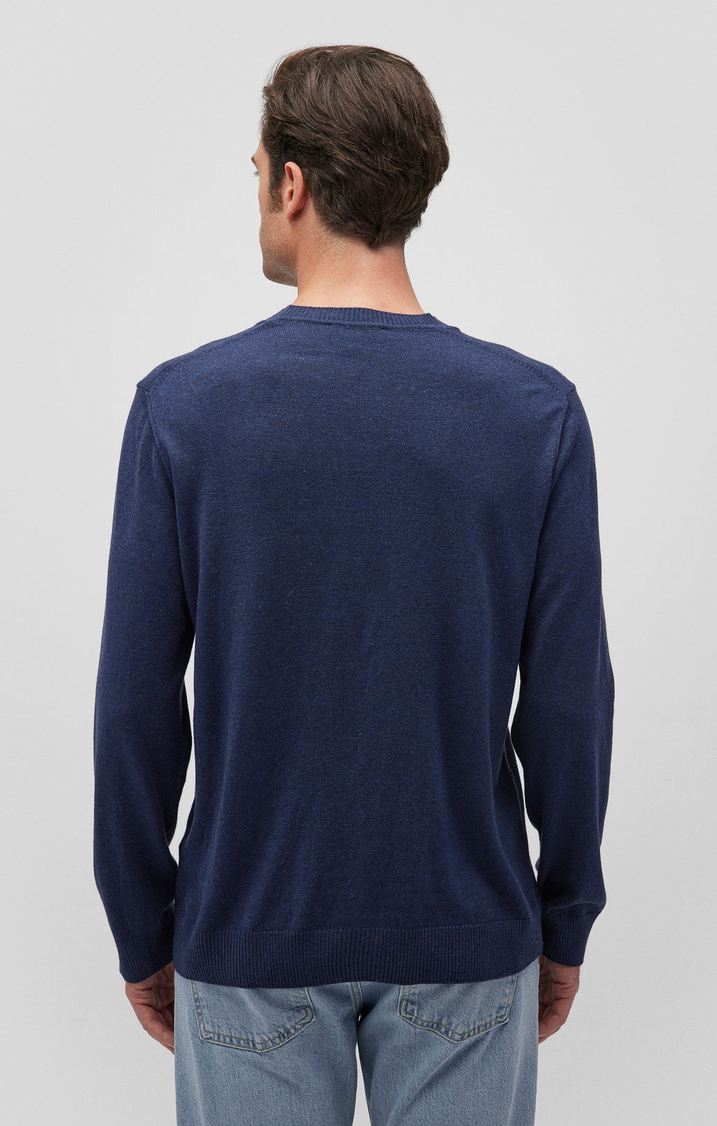 CREW NECK SWEATER IN BLACK IRIS - Mavi Jeans